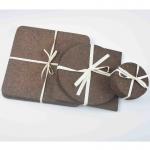 Square Dark Cork Placemats 24x24cm Multiuse For Pottery Barn