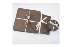 China Square Dark Cork Placemats 24x24cm Multiuse For Pottery Barn supplier