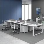 Waterproof Office Workspace Desk Stain Resistant White With PVC Edging