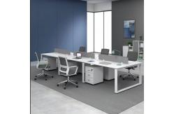 China Waterproof Office Workspace Desk Stain Resistant White With PVC Edging supplier