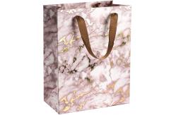 China Customized Hot Stamping Kraft Paper Bag with Carry Handles and Recyclable Material supplier