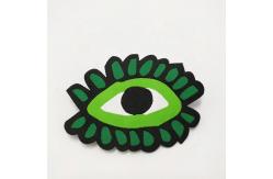 China Custom Laser Cut Vinyl Stickers Labels Custom Woven Patches Football Iron On Patch supplier