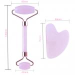 Rose Quartz Crystal Face Jade Roller Anti Aging Logo Customized