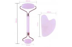 China Rose Quartz Crystal Face Jade Roller Anti Aging Logo Customized supplier