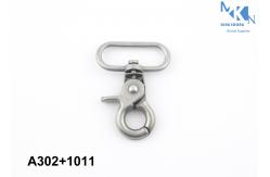 China Flexible Swivel Clasp Hooks / Small Spring Snap Hook Silver Surface supplier