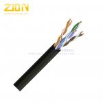 RoHS Complied PE Jacket UTP CAT5E Solid Bare Copper Outdoor Bulk Ethernet Cable for sale
