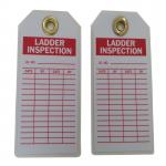 5 3/4inx3in Polyester Ladder Inspection Plastic Safety Tag SGS Approval for sale