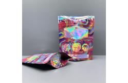 China 3.5g Mylar Holographic Bags Doypack With Zipper For Weed Flower supplier