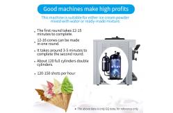 China Food Machinery 3 Flavors Soft Ice Cream Machine With Dual Control Systems supplier