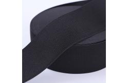 China Large Stock Cheap 2 Inch Black Polyester Knitted Elastic For Garment supplier