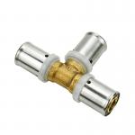Plumbing Male Tee Brass Press Fittings Multilayer Pex Pert Pipe Press Fitting For Heating System Watermark for sale