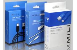 China 1000Pcs Pantone SGS Pantone Data Cable Packaging Box Electronics Kraft Paper APET supplier