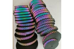 China Rainbow Nylon Webbing Reflective Safety Ribbon Clothing 5cm Orange Silver Gray supplier