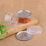 100ml Leaves Easy Open Cans , Childproof Lid Food Jars With Embossing Logo for sale