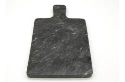 China Paddle Shape 25x15cm Marble Stone Placemats Black Polished supplier