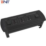 Flip Up Conference Table Outlet / Multimedia Connector With 3 Universal Power Interfaces