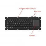 Low-cost Rugged Panelmount Plastic Keyboard With Touchpad and 68 Keys
