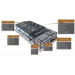 Homes Buildings Prefab Steel Warehouse Metal Frame For Forklift for sale