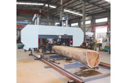 China Double Column Horizontal Wood Band Sawing Machine MJ2500 Heavy Duty Bandsaw Mill supplier