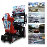 Single Person Coin Operated Car Racing Game Machine With 32inch HD LCD Screen for sale