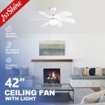 Pull Chain Style 42 Inch AC Motor LED Ceiling Fan With 6 MDF Blades for sale