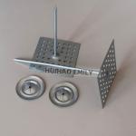 Insulation Fasteners Rock Wool Self Adhesive Pins With 12Ga Aluminum pins