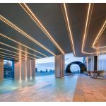 Perforated Mesh Aluminium Ceiling Panel Suspended Felt Strips Linear for sale