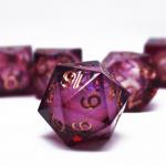 Red Flow Sand Liquid Resin Dice Set RPG DND COC Running Group for sale
