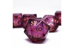 China Red Flow Sand Liquid Resin Dice Set RPG DND COC Running Group supplier