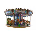 Ice Age Carousel Amusement Ride , 16 Riders Horse Carousel Ride 380V Voltage for sale