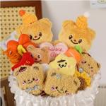 Cute Butter Bear Bouquet Stuffed Toys Cartoon Small Doll Gift Bouquet For Girlfriend for sale