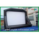 Black Color Inflatable Movie Screen With Blower For Doliday Celebrate for sale