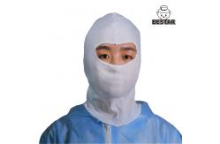 China OSFA Cotton Protective Sterile Disposable Hood White With Overlock Sewing supplier
