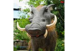 China Customized Realistic Animatronic Animals Wild Boar Model With Alive Roaring Sound supplier