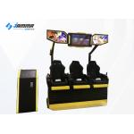 Black And Yellow Colour 9D Virtual Reality Simulator Three Person 3500W