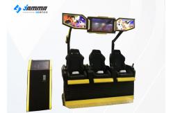 China Black And Yellow Colour 9D Virtual Reality Simulator Three Person 3500W supplier