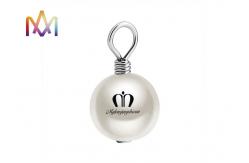 China SS304 Round Shank Pearl Buttons Dangle Beads Pendant supplier