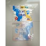 Clear Transparent PVC Plastic Bag For Swimwear / Frosted EVA Wet Bikini Bag for sale