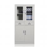 Metal Office Furniture Cabinet Steel Filing Storage Glass Door Cabinet for sale