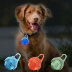 Customized Logo IPX8 Waterproof Adjustable Dog Light Up Tag for Night Walking Flashing Glowing Luminous USB Rechargeable for sale
