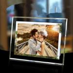 Promotional Rectangle Glass Table Top Photo Frames With 12 Colors Available for sale