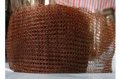 China 100mm Pure Copper Knitted Mesh 20ft For Distillation Column Packing supplier