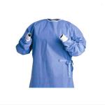SMS Non Woven Disposable Surgical Gown Blue Color OEM For Protection for sale