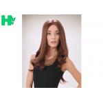 Comfortable Texture Long Synthetic Wigs For Women Brown Wigs No Lace for sale