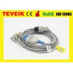 Teveik Medical Factory 5 leads Mindray Round 6pin TPU ECG Cable For Patient Monitor for sale