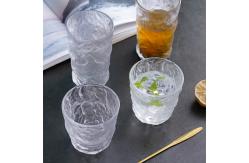 China Free Sample New Manufacturers Selling Transparent Waterfall Pattern Irish Whisky Glass Glacier Glass supplier