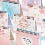Colorful Page Desk Wall Calendar Eco Friendly Lovely Inner Page For Girl Present for sale