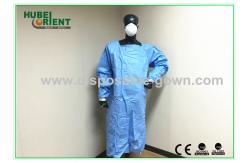 China Sterile Ultrasonic Disposable Surgical Gowns With Knitted Wrist For Operation supplier