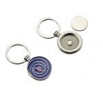 Color Filling Multifunction Trolley Token Coin Metal Keychain Holder Keyring for sale