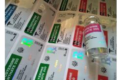 China Pharmaceutical vial Strong Adhesive Labels 10ml Hologram Vial Labels For Apex vial supplier